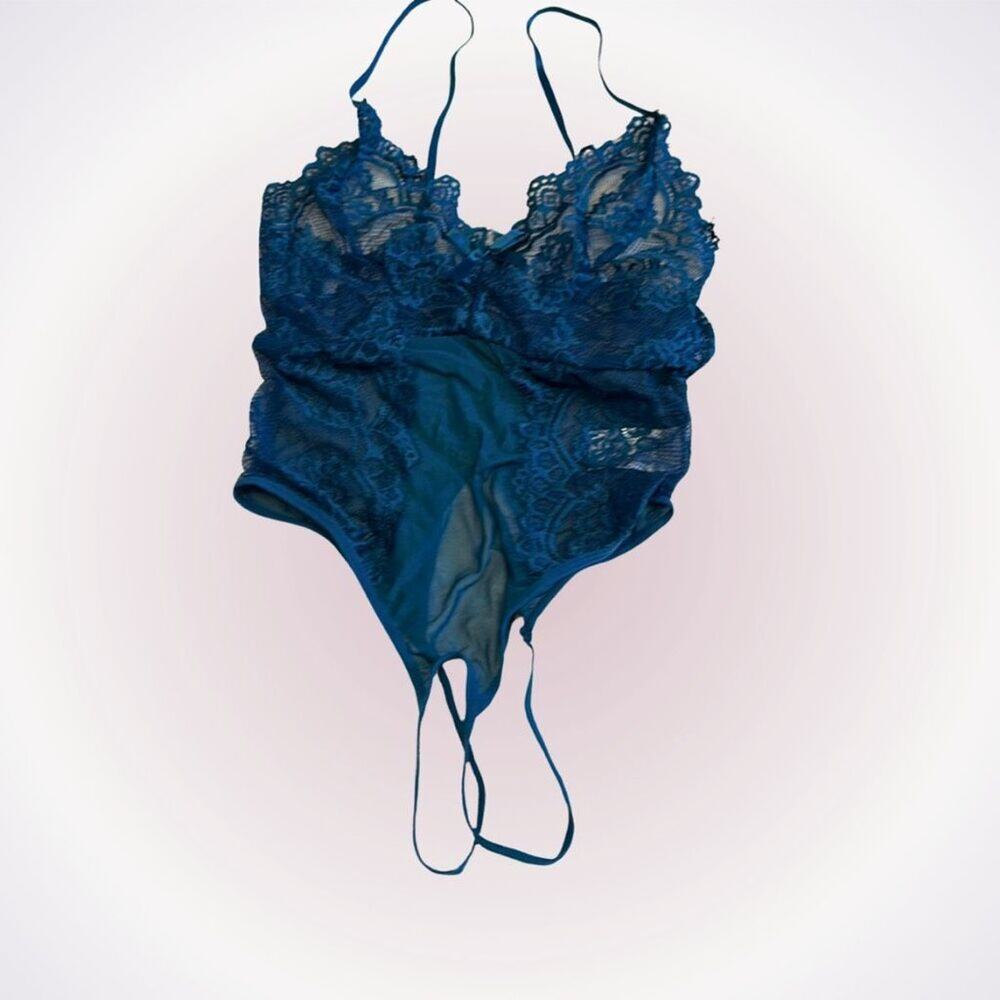 SHEIN deep teal lace lingerie with adjustable straps | Sz S
